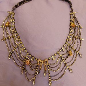Vintage Betsey Johnson Halloween Spider Web Necklace
